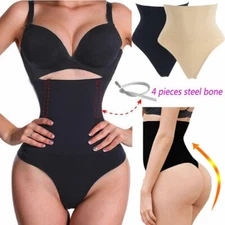 Women Slimmer High Waist Trainer Tummy Control Body Shaper Thong Panty Shapewear