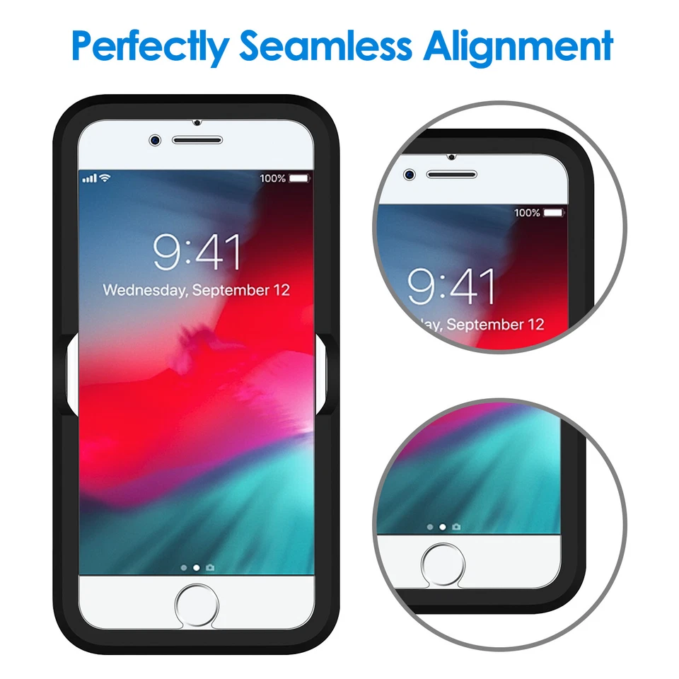 Protector de pantalla JETech para iPhone SE 3/2, iPhone 8/7/6s/6, 4,7 pulgadas, paquete de 2 Foto 2 de 4