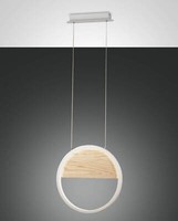 Fabas Luce Led Pendelleuchte Pierre Ø400Mm 29W Warmweiß Weiß Dimmbar