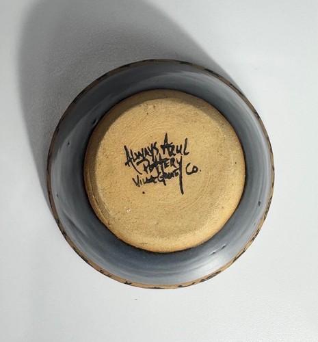 Always Azul Pottery Bowl Mini Petroglyph Design Southwestern Kokopelli 3" x 5" - Picture 7 of 10