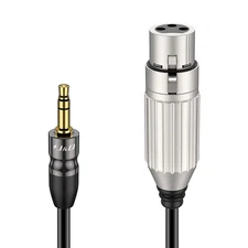 Xlr To 3.5mm Microphone Cable Pvc Shelled Xlr Female To 3.5mm 1/8 Inch Trs Male