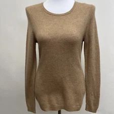 Charter Club 100% Cashmere Luxury Women's Sweater Medium Beige Long Sleeve