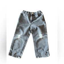 ROCAWEAR Toddler Boy's Distressed Jeans Grey Size 3T Adjustable Waist