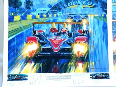 ''LEMANS SUPREMO''2008 AUDI LEMANS PRINT,AUDI STAFF & WINNING DRIVERS SIGNED,20X24