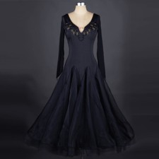 NEW Latin Ballroom Dance Dress Modern Salsa Waltz Standard Long Dress F226
