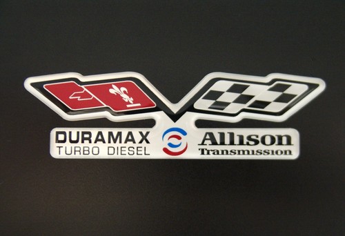 Allison Duramax EFI Live Emblems – 2-Piece Set – Black Blue Silver – Fits 1500 2500 3500HD