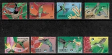 Dominica 1992 - Hummingbirds - Set of 8 Stamps - Scott #1458-65 - MNH