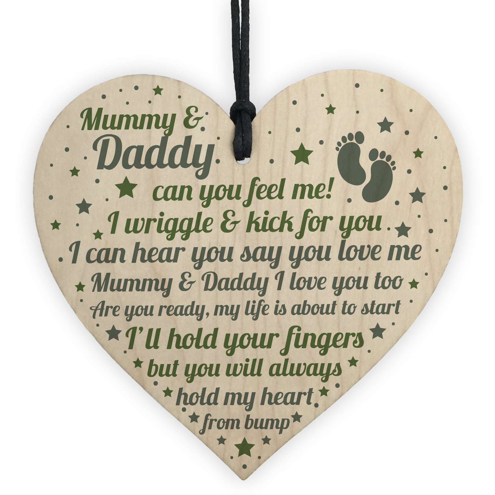 Mum To Be Dad To Be Gift Heart Baby Keepsake Gift From Bump To Mummy Daddy