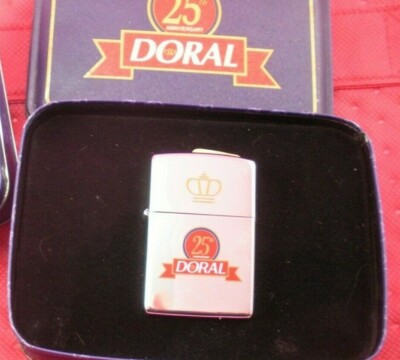 ZIPPO 25th ANNIVERSARY DORAL LIGHTER NEVER USED IN BOX D7 | eBay
