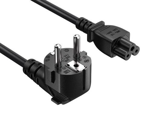 6ft 18 AWG Angle European Notebook Power Cord (CEE 7/7 to IEC320 C5)