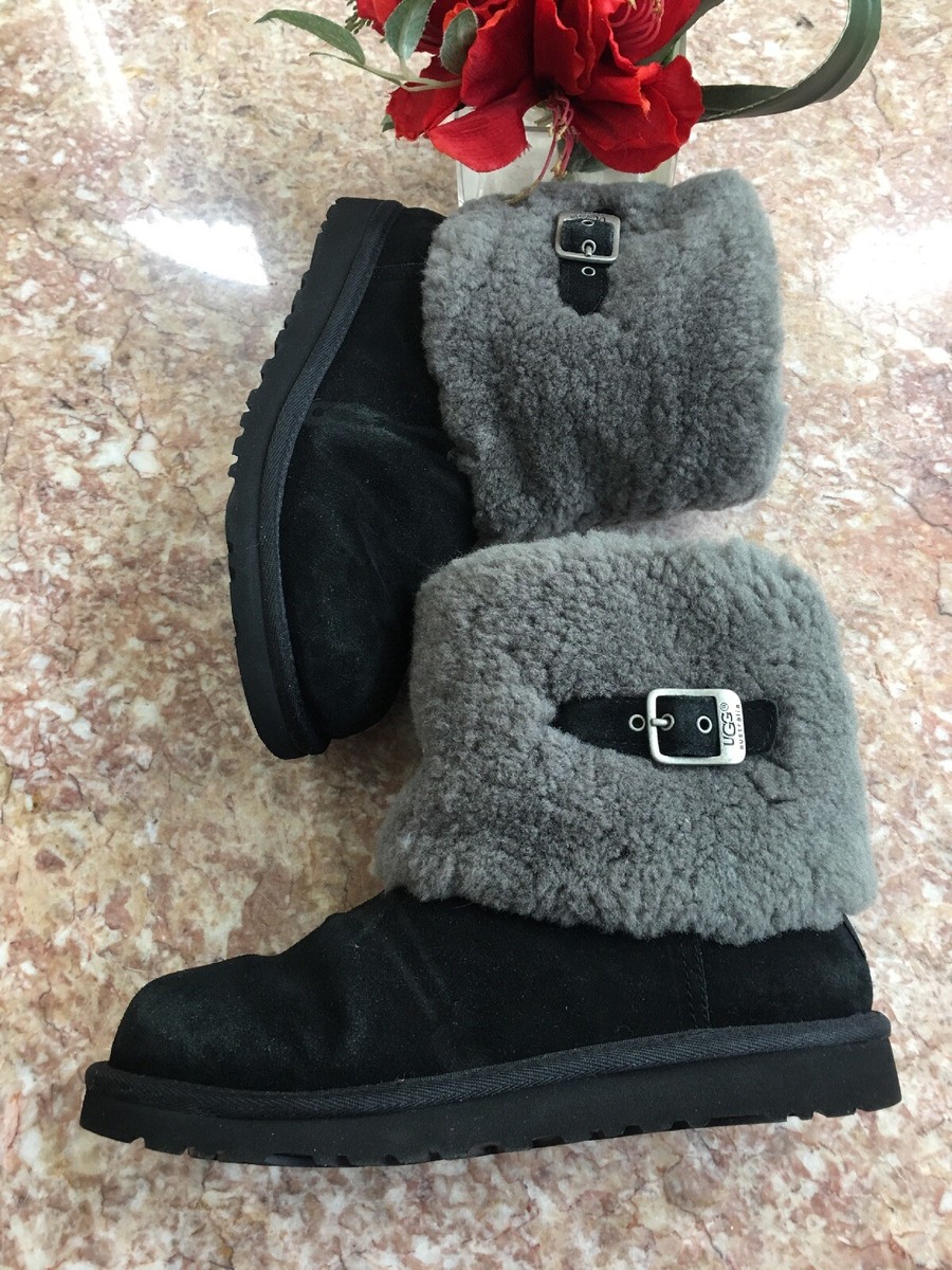 Ugg Australia Ellee Women Black Sheepskin Boots Size 6 S/N Ugg Australia Ellee Women Black Sheepskin Boots Size 6 S/N