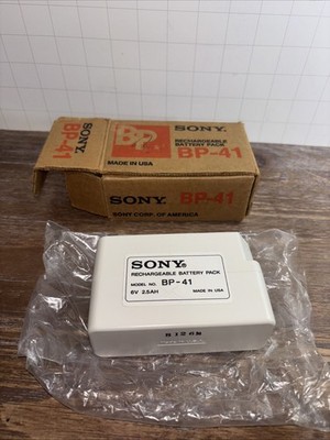 Sony Rechargeable Battery Pack BP-41 6v 2.5AH New Made In USA untested