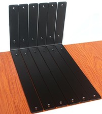 6 Pack - L 14" x H 8" x W1.5, 5mm Thick Black L Shelf 14''x8'',