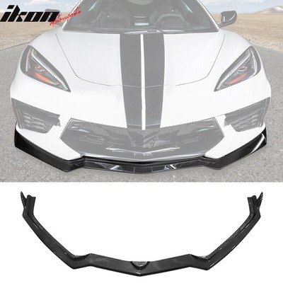Fits 20-25 Chevrolet Corvette C8 Carbon Fiber Front Bumper Lip Spoiler Splitter