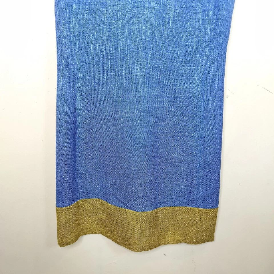 Vestido para mujer Piazza Sempione IT 42 (6 EE. UU.) bolsillos azul verde bloques de colores Foto 3 de 4