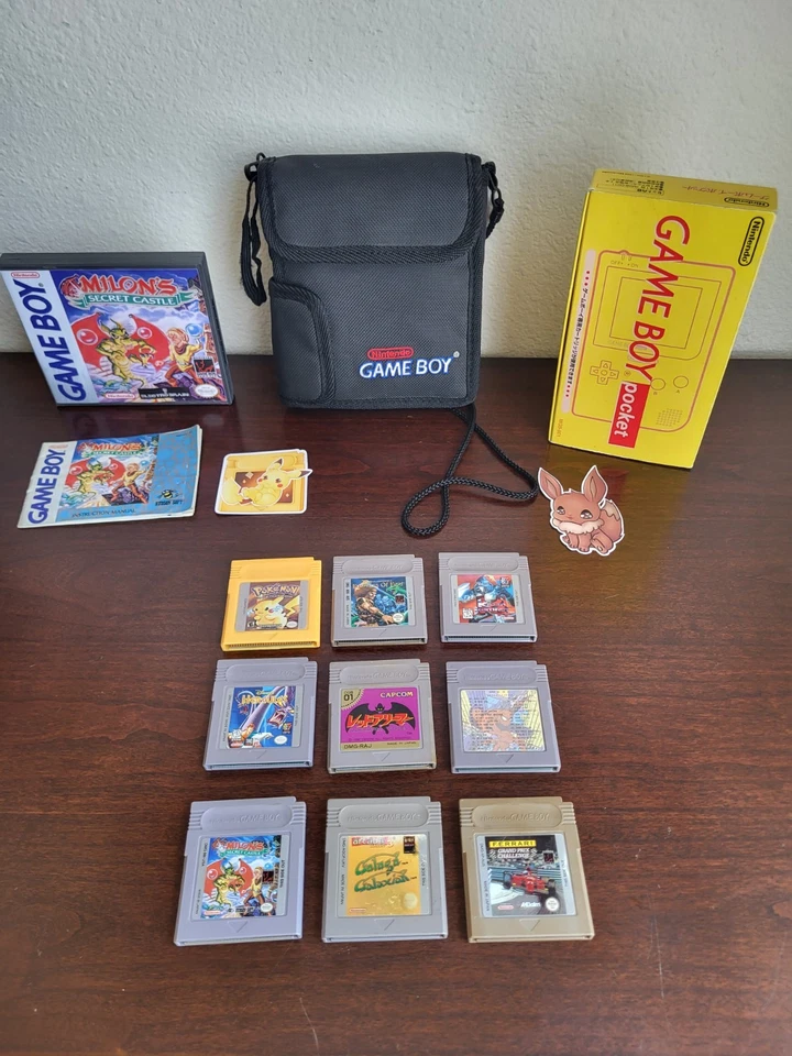 Hermosa Nintendo Gameboy Lote 9 Cartuchos, 40 Juegos, Bolsa de Transporte + ¡Más! Foto 3 de 4