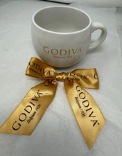 Godiva Chocolate Belgium 1926 Coffee Mug Hot Chocolate White & Gold Never Used