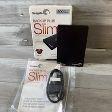 Seagate Backup Plus Slim 500GB External Portable Drive STCD500102 HDD USB 3.0