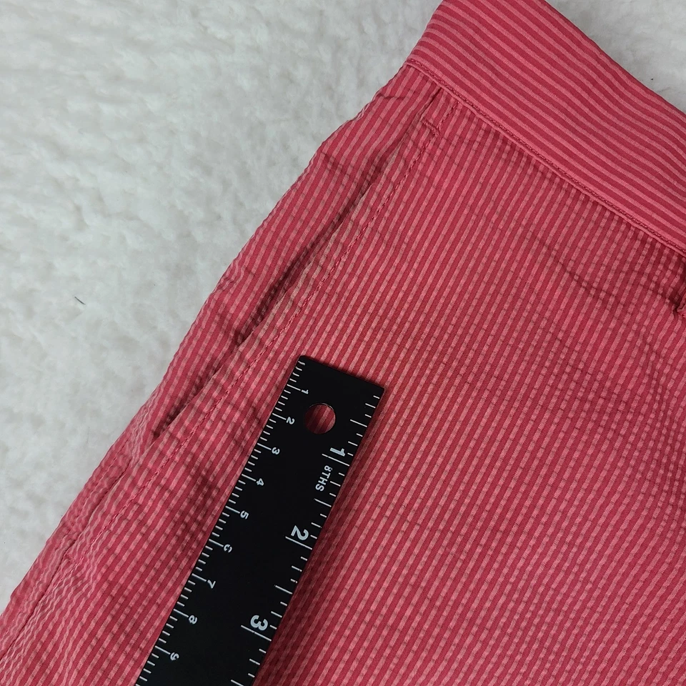 Southern Tide Shorts Mens 34 Red Striped Seersucker 9" Chino Performance Golf * - Image 4 of 4