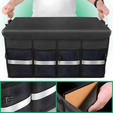 Kofferraumtasche Auto Organizer Kofferraum Aufbewahrungsbox Klett Tasche schwarz