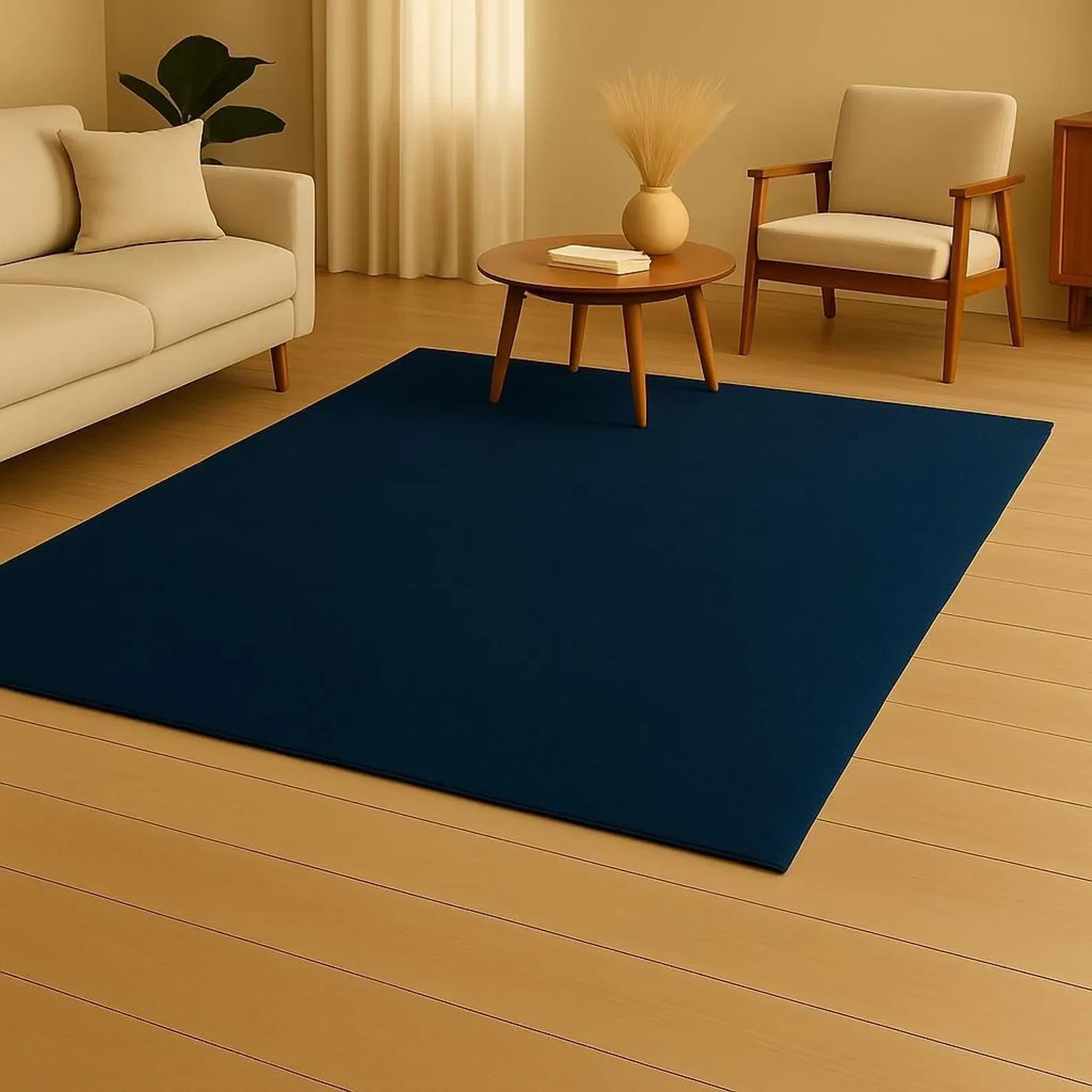 Hand Tufted Blue Rug | Nordic Knots Inspired | Authentic New Zealand Wool | Luxu