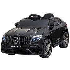 Mercedes Benz 12V Kids Electric Car with Remote  Lights, 2 Speed, Black