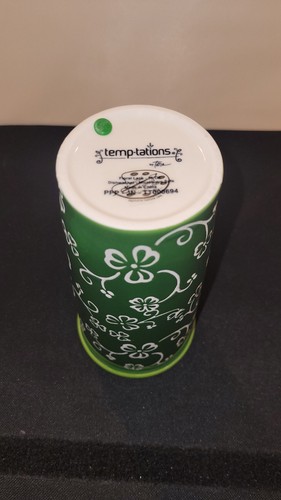 Temptations Reisebecher mit Deckel - Floral Lace Shamrock 16 Unzen Grün Neu im Karton - Bild 5 von 8