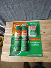 OFF Deep Woods Insect Repellent V Bug Spray 2 Cans of 9 Oz  10 Towelettes