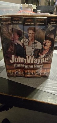 GoodTimes Home Video John Wayne American Hero VHS Western Collector's 5-Tape Set