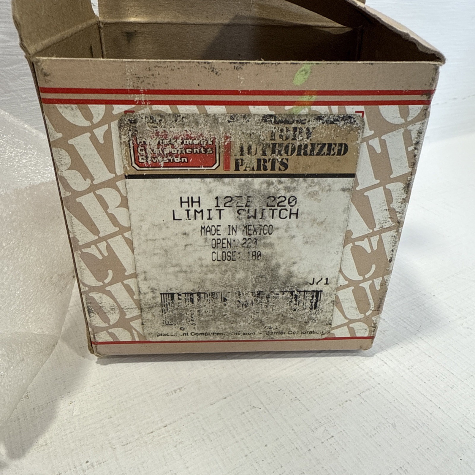 NEW Factory Authorized Parts HH 12ZB 220 Limit Switch Open 220 Close 180 NIB OEM