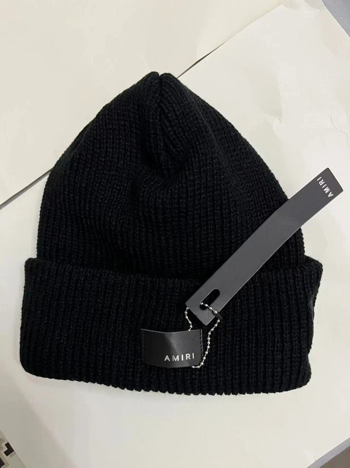 Sombrero de Lana AMIRI Unisex Tejido Bordado M LOGO Color Negro Foto 4 de 4