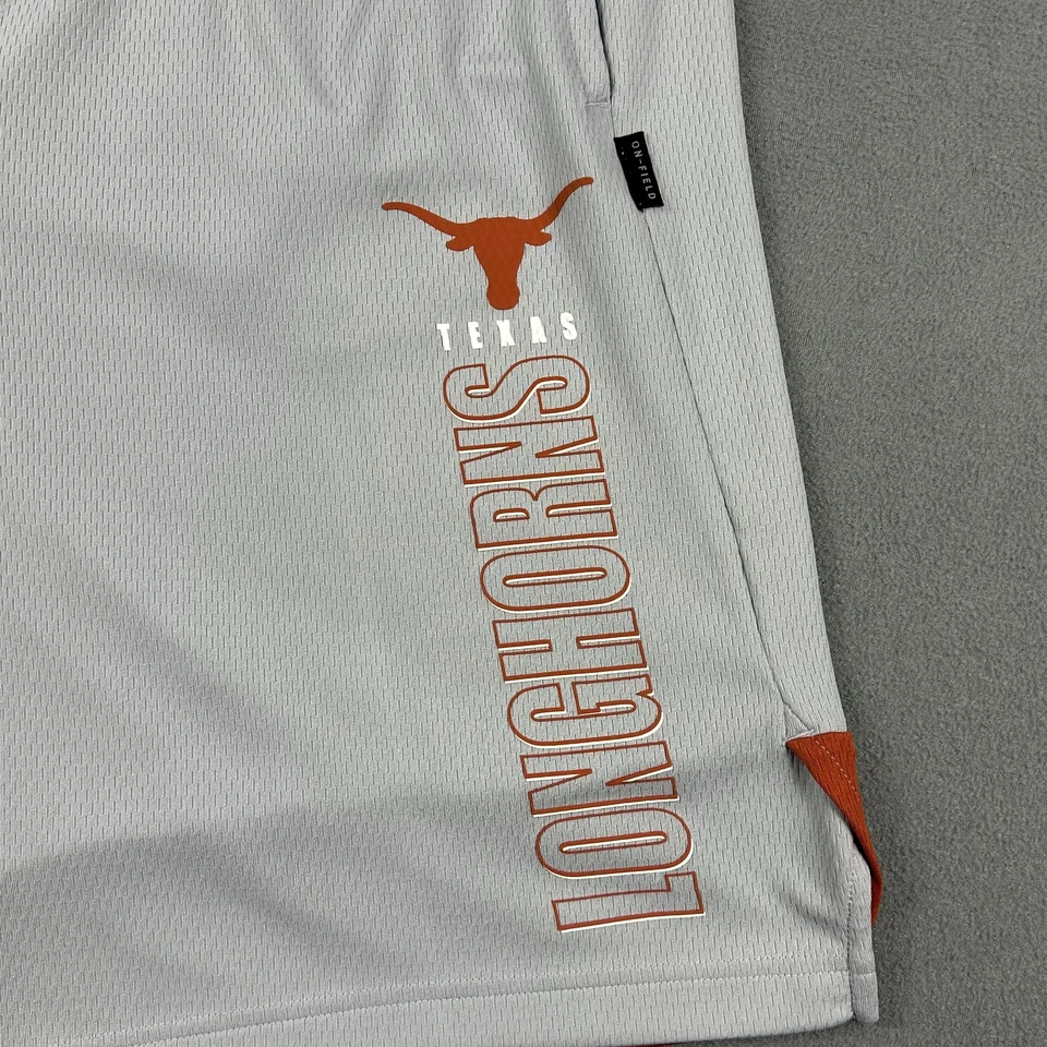 Texas Longhorns Shorts Mens 2XL Gray Orange NCAA Football Training Nike Dri-FIT - Image 3 of 4