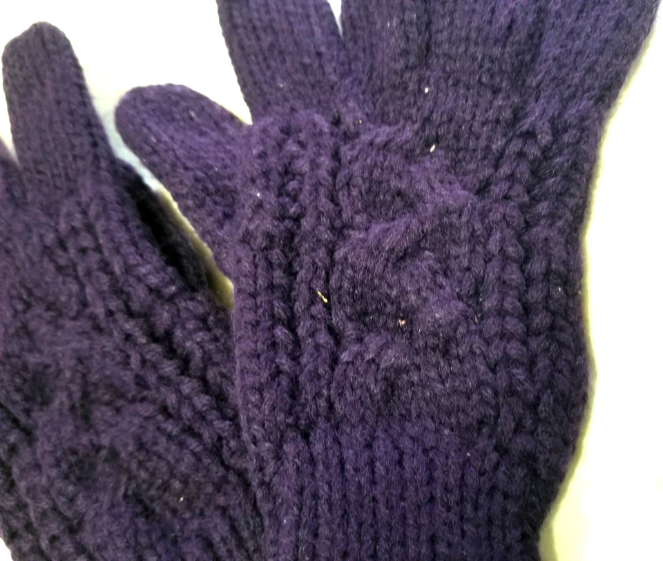 Joe Boxer Púrpura Oscuro Tejido con Cable Cálido Invierno Nieve Guantes Talla Única Nuevo con Etiqueta Nuevo con Etiquetas Foto 3 de 4