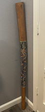 Vintage Didgeridoo 51 Wood Wind Instrument with Snake Design PLEASE READ