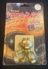 Vintage 1980  s Schaper Astrosniks Astronaut Alien Figure 433 ROBO Gold MOC