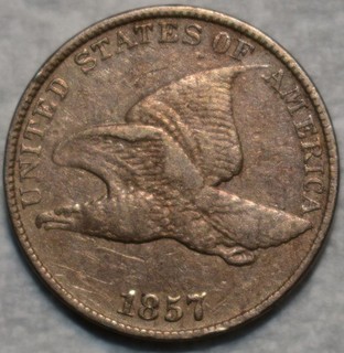 Very Fine 1857 Flying Eagle Cent Solid specimen.