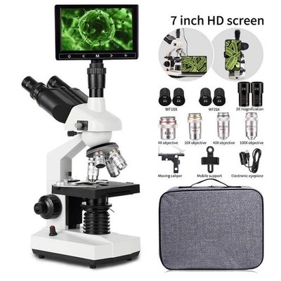 Composite optical trinocular microscope for educational professional laboratory