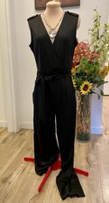 Chic Black V Neck Jumpsuit