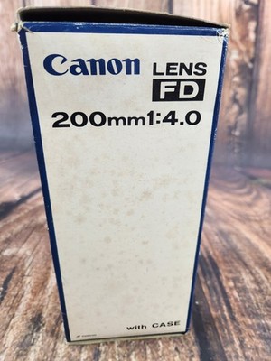 キャノン　FD 200mm1:4.0 Canon Lens FD 200mm 1:4.0 Japan with Case Original Box Paperwork