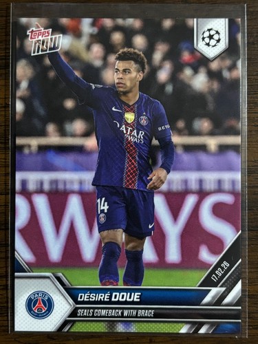 Désiré Doué - 2025-26 UCL Topps NOW® - Card 89 - PR: 465