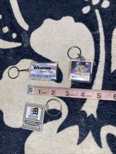 Vintage MICROSOFT Windows 95 Windows Word Perfect 7 Keychain Mix Lot 1995 90s OG