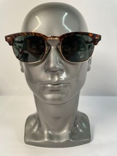 Knockaround Brooklines Matte Tortoiseshell  Gold Sunglasses Green Lenses