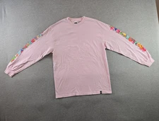 HUF x Vaughn Bode T Shirt Mens Medium Pink "Bode Was Here" Long Sleeve RARE!