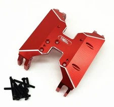 Treal X002EOIUET Center Skid Plate Aluminum (Red) for Axial Capra