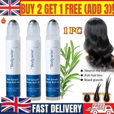 Be Bodywise Hair Growth Serum Roll On - 3% Rosemary, 3% Redensyl & 2% (25ml) UK