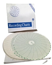 Qty 300 Graphic Controls Recording Charts 32021649 for GC 44673, 24hr 10.5"
