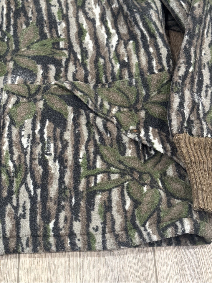 VTG 90’s Sports Afield By Walls Camo Polartuff Fleece Hunting Jacket Made In USA - Image 3 of 4