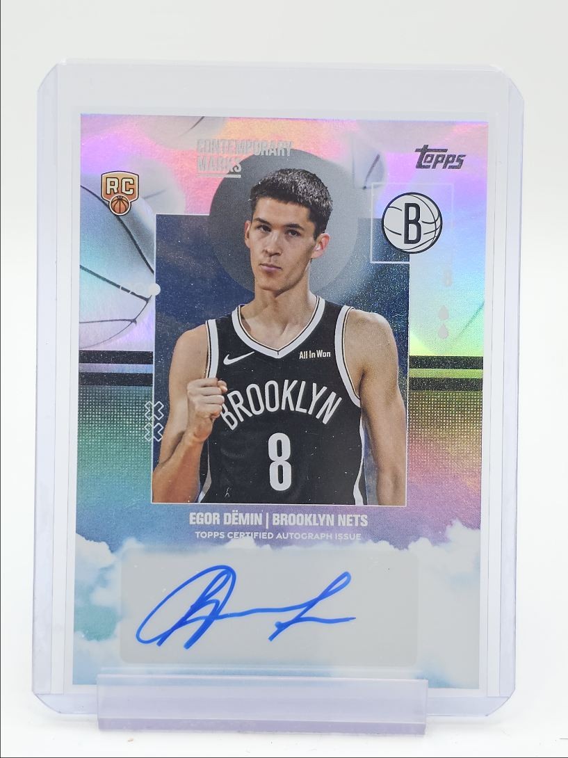 EGOR DEMIN 2025-26 TOPPS CONTEMPORARY MARKS ROOKIE RAINBOW RC AUTO Q3464