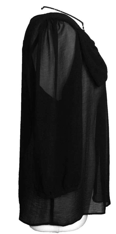 NEW QUALITY TOMMY & KATE 🌸BLACK CHIFFON BOW OCCASION TOP 🌸 SIZE 16 #JC158931 - Image 4 of 4