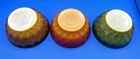 Anchor Hocking Fire King Kimberly Bowls Orange Green and Yellow Brown Set Of 3